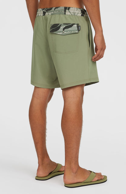 Pocket Print 16'' Swim Shorts Men Avery Fern