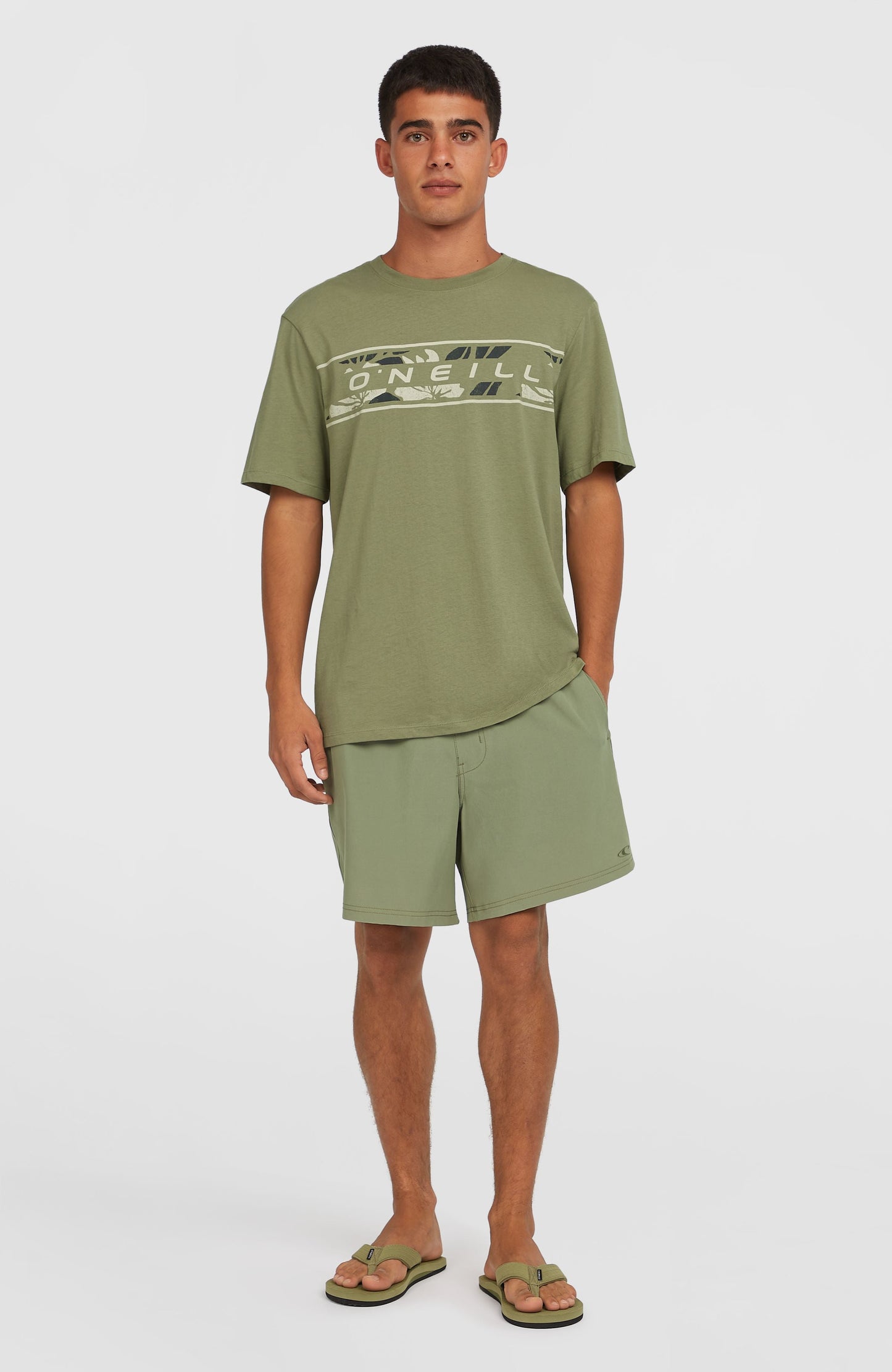 Pocket Print 16'' Swim Shorts Men Avery Fern