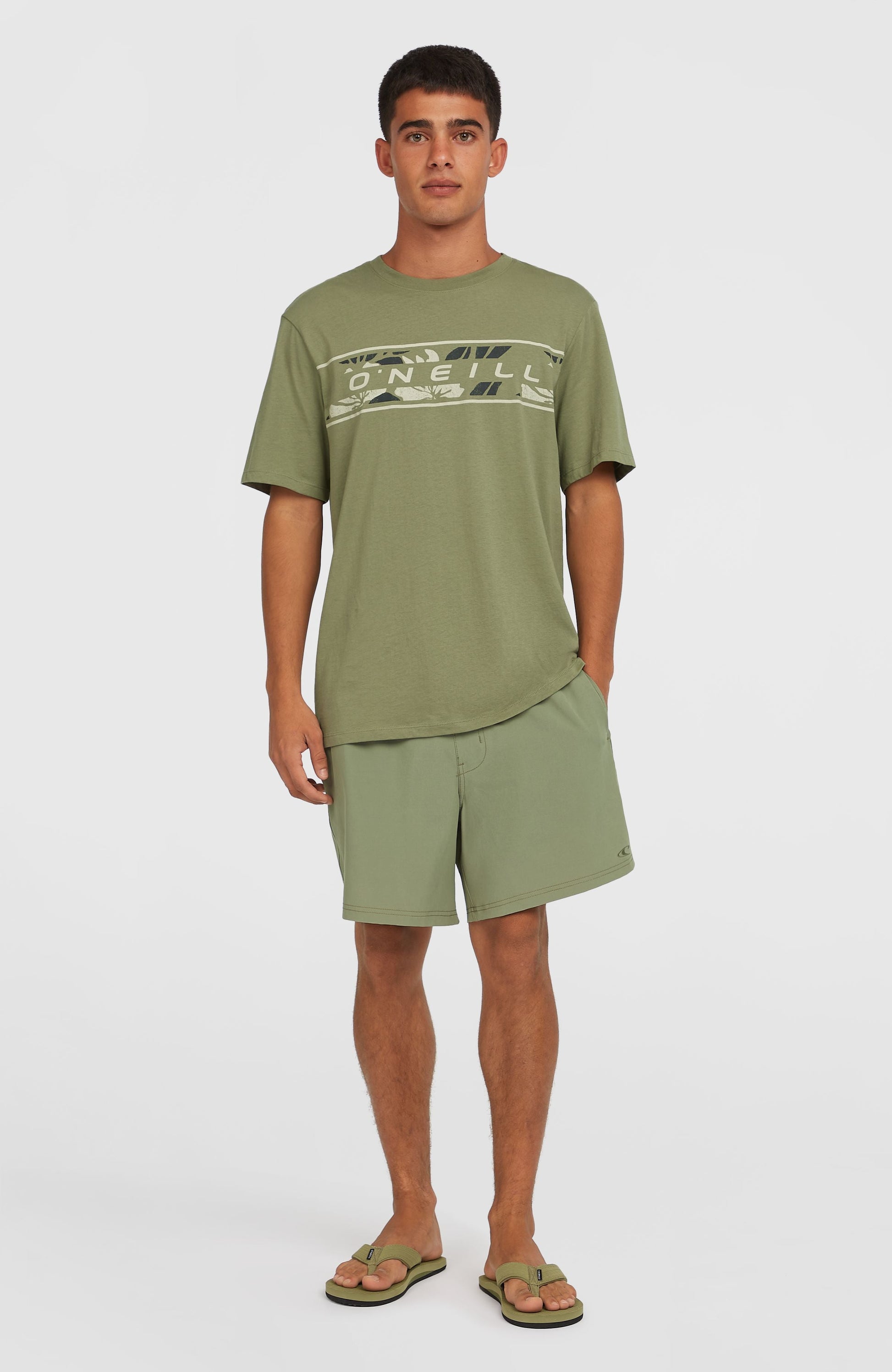 Pocket Print 16'' Swim Shorts Men Avery Fern