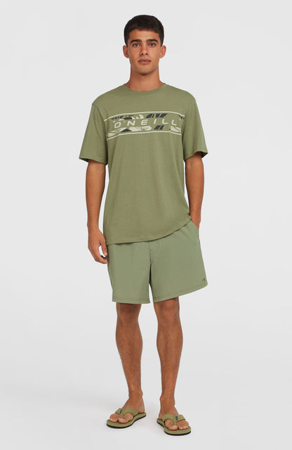 Pocket Print 16'' Swim Shorts Men Avery Fern