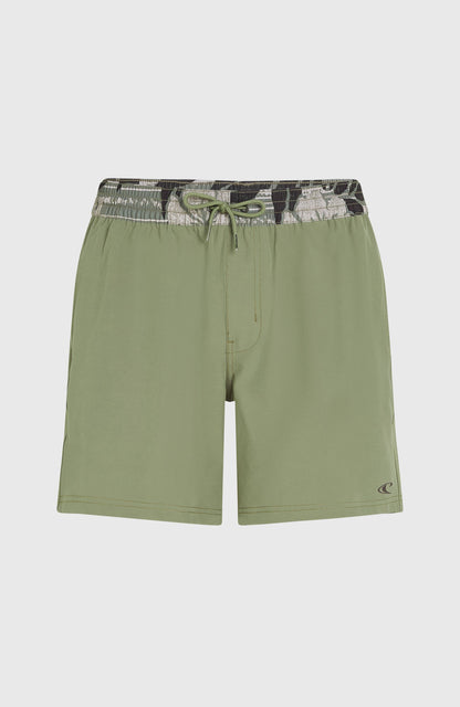 Pocket Print 16'' Swim Shorts Men Avery Fern