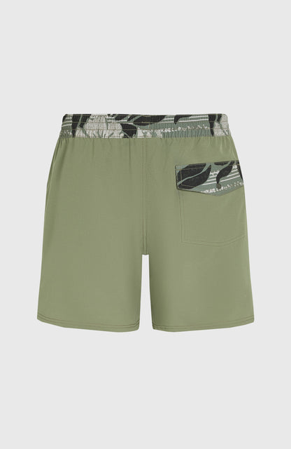 Pocket Print 16'' Swim Shorts Men Avery Fern