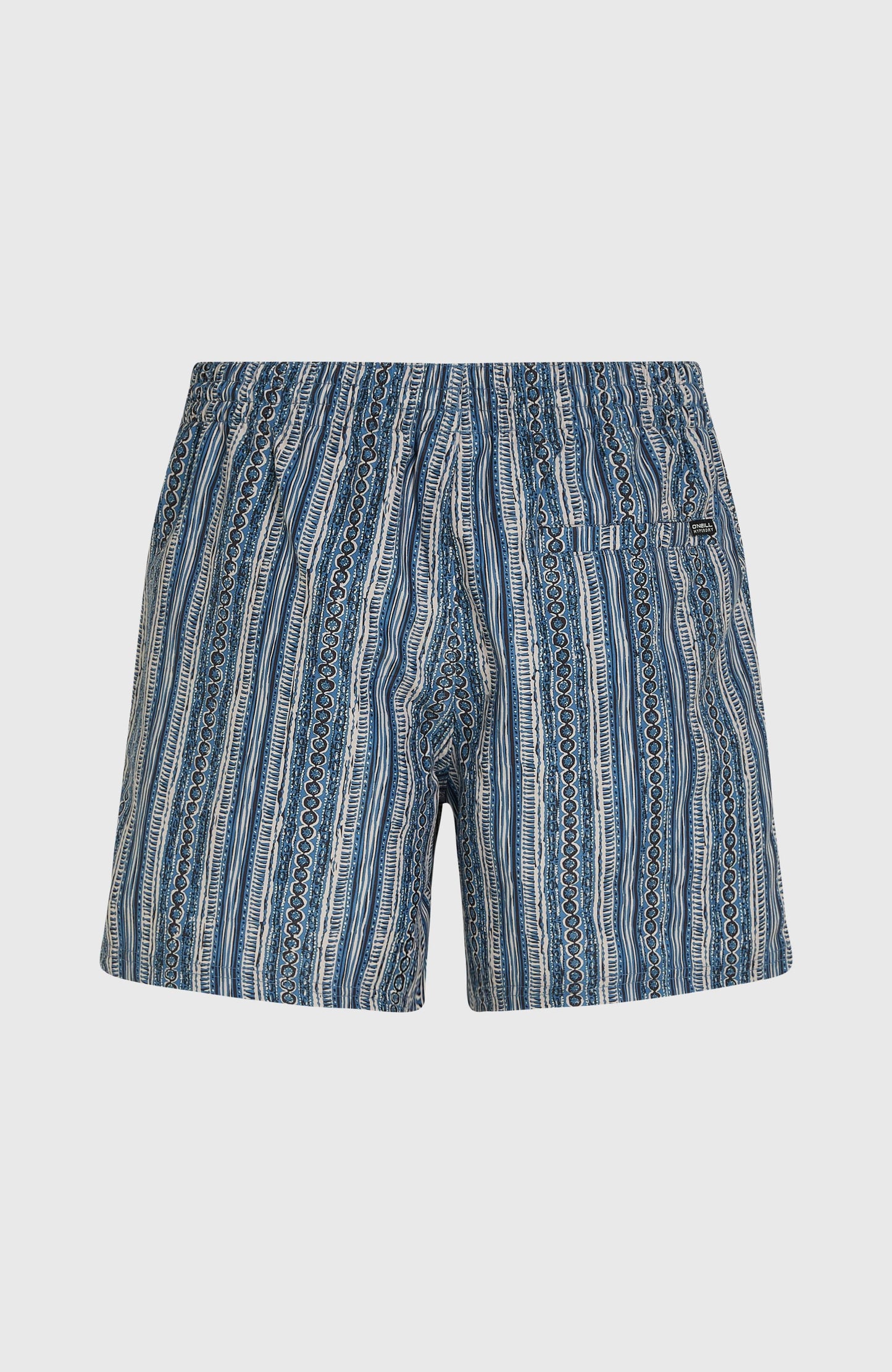 Cali Print 15'' Swim Shorts Men Blue Pressed Lines