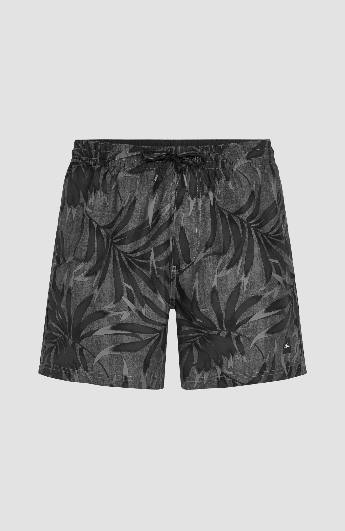 Cali Floral 16'' Swim Shorts Men Black Dipped Leaves