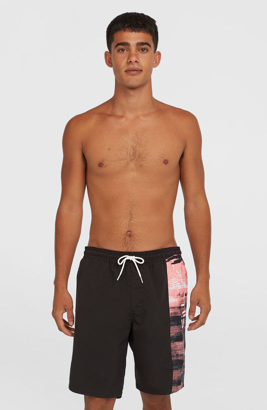 Retro 19'' Swim Shorts Men Coral Melted Texture