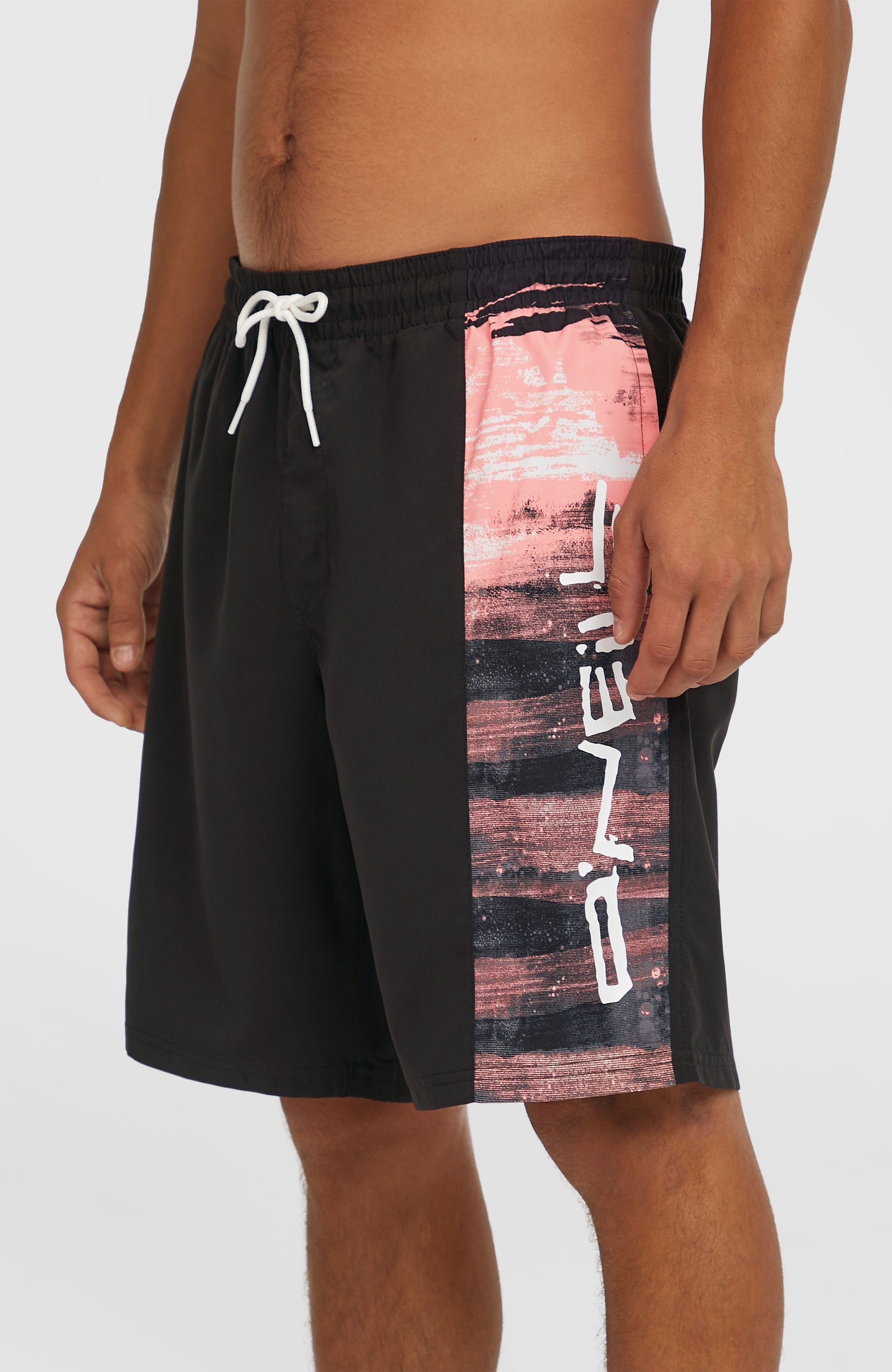 Retro 19'' Swim Shorts Men Coral Melted Texture