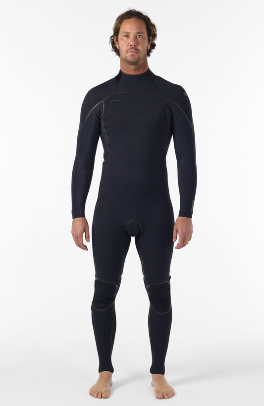 Hyperfreak Fire 5/4mm+ Back Zip Full Wetsuit Men|Wetsuits BLACK/BLACK