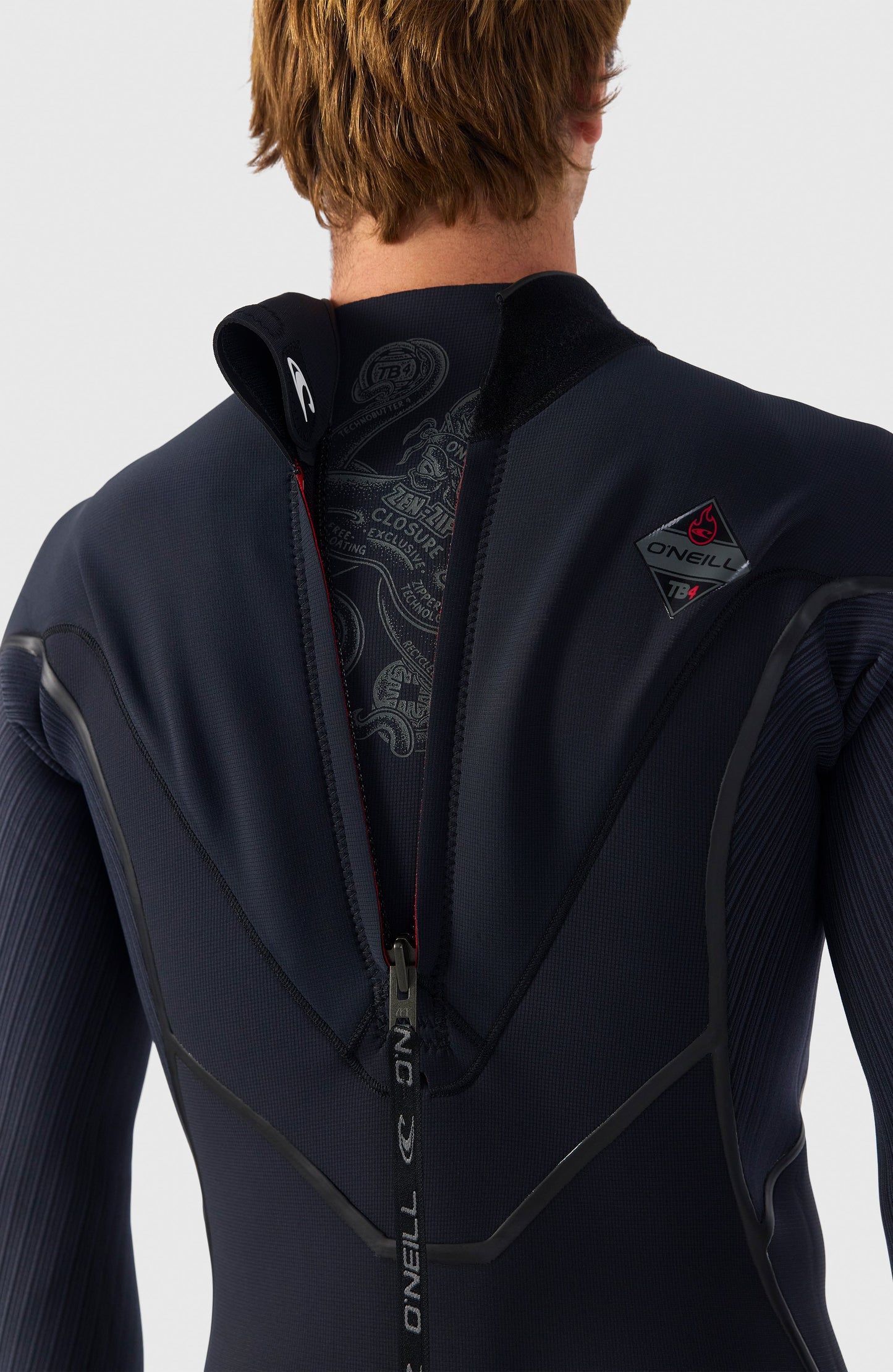 Hyperfreak Fire 5/4mm+ Back Zip Full Wetsuit Men|Wetsuits BLACK/BLACK