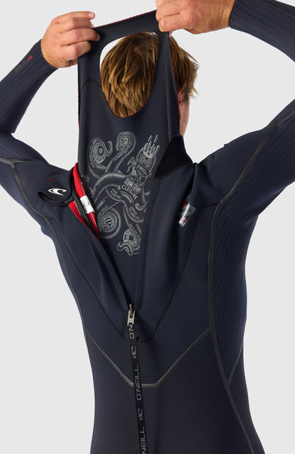 Hyperfreak Fire 5/4mm+ Back Zip Full Wetsuit Men|Wetsuits BLACK/BLACK