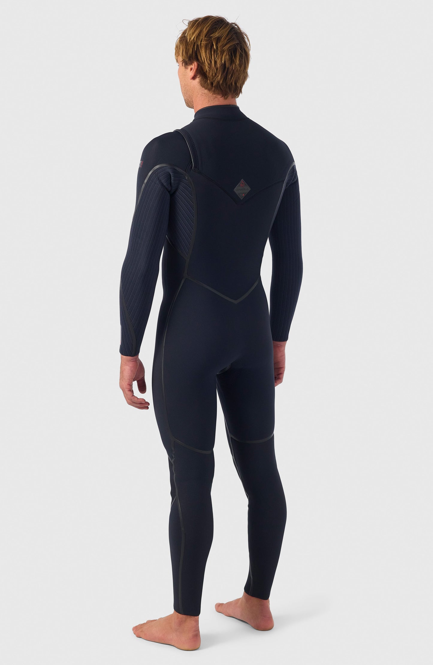Hyperfreak Fire 4/3mm+ Chest Zip Full Wetsuit Men|Wetsuits BLACK/BLACK