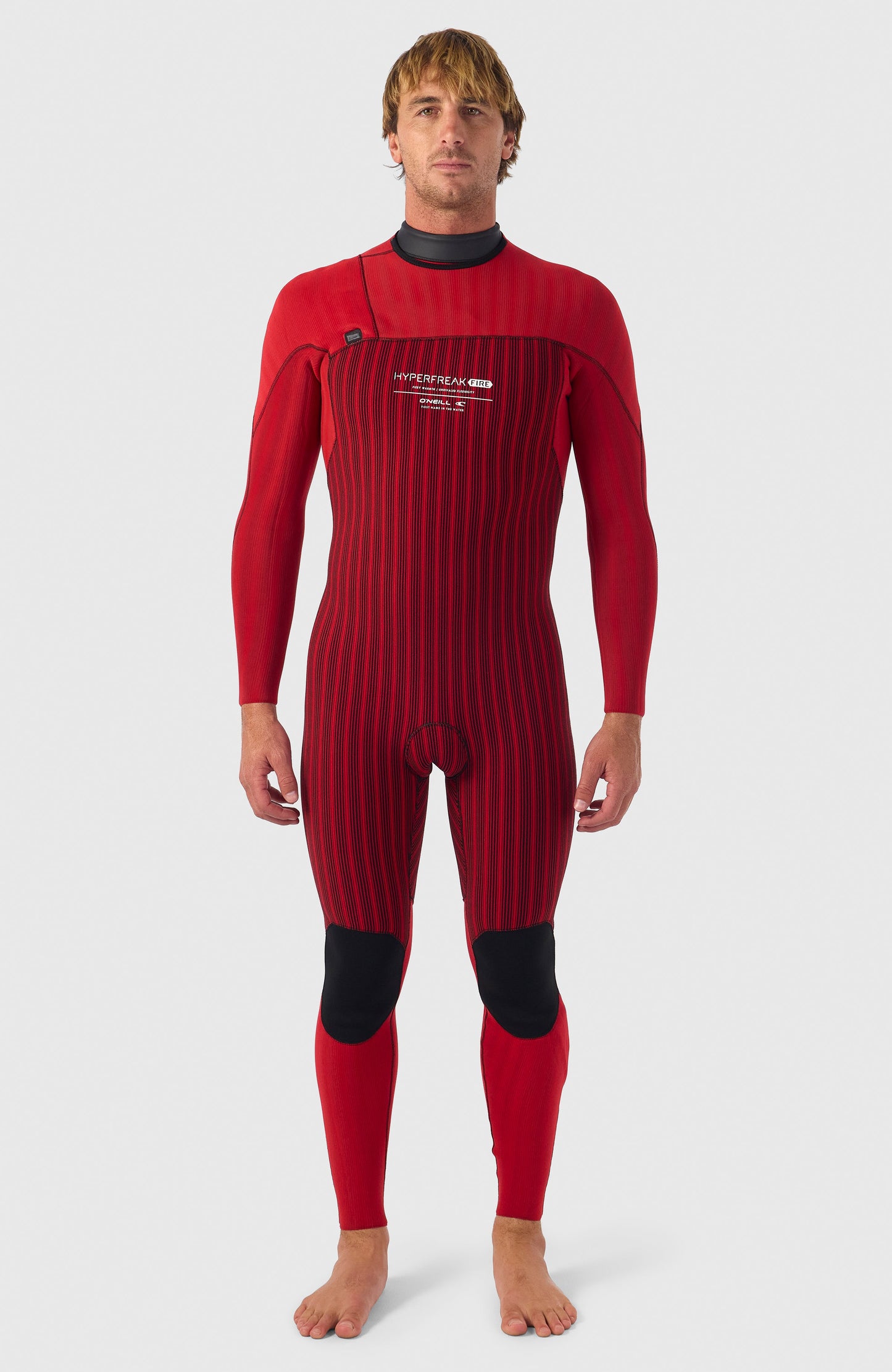Hyperfreak Fire 4/3mm+ Chest Zip Full Wetsuit Men|Wetsuits BLACK/BLACK