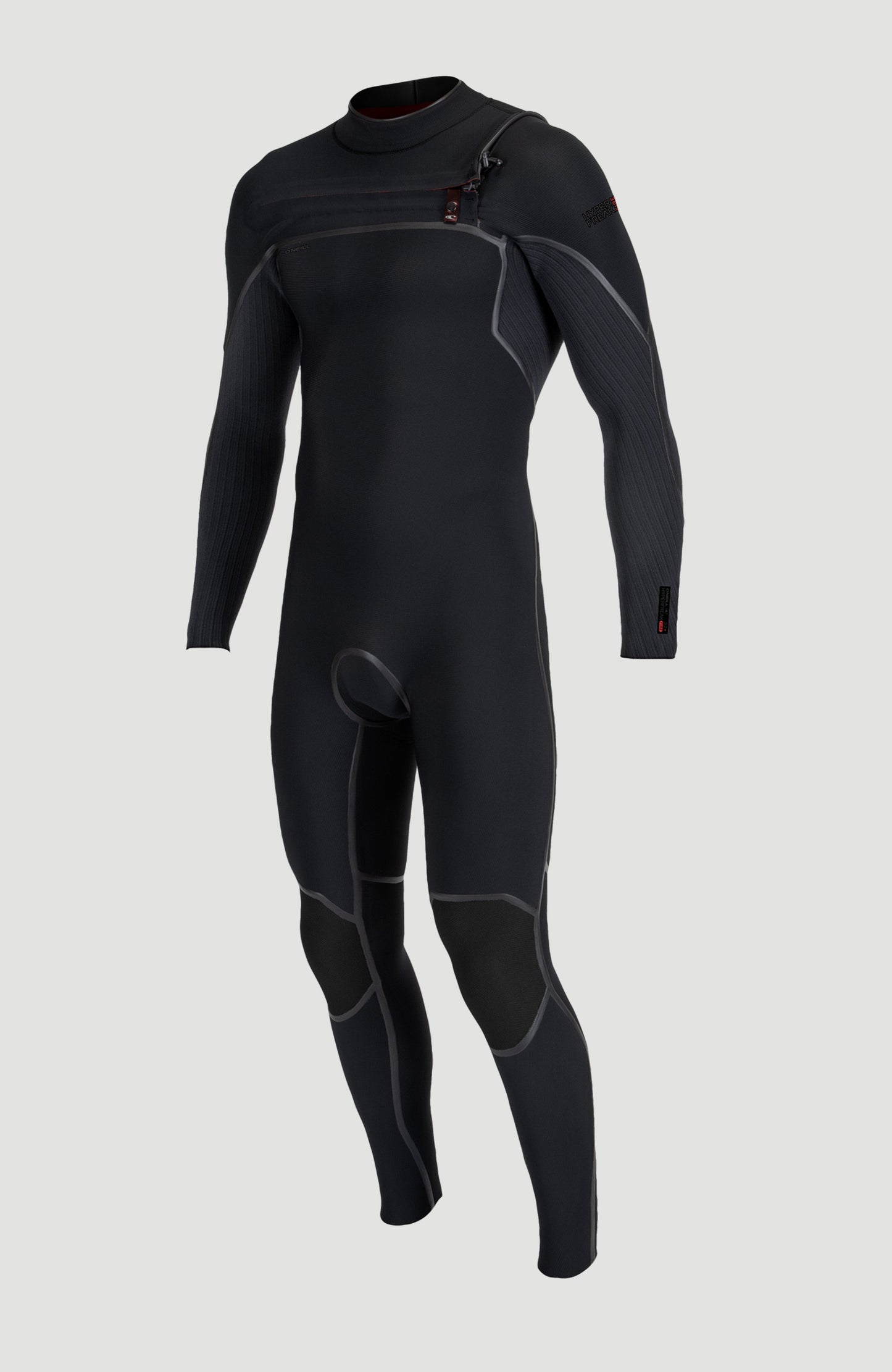 Hyperfreak Fire 4/3mm+ Chest Zip Full Wetsuit Men|Wetsuits BLACK/BLACK