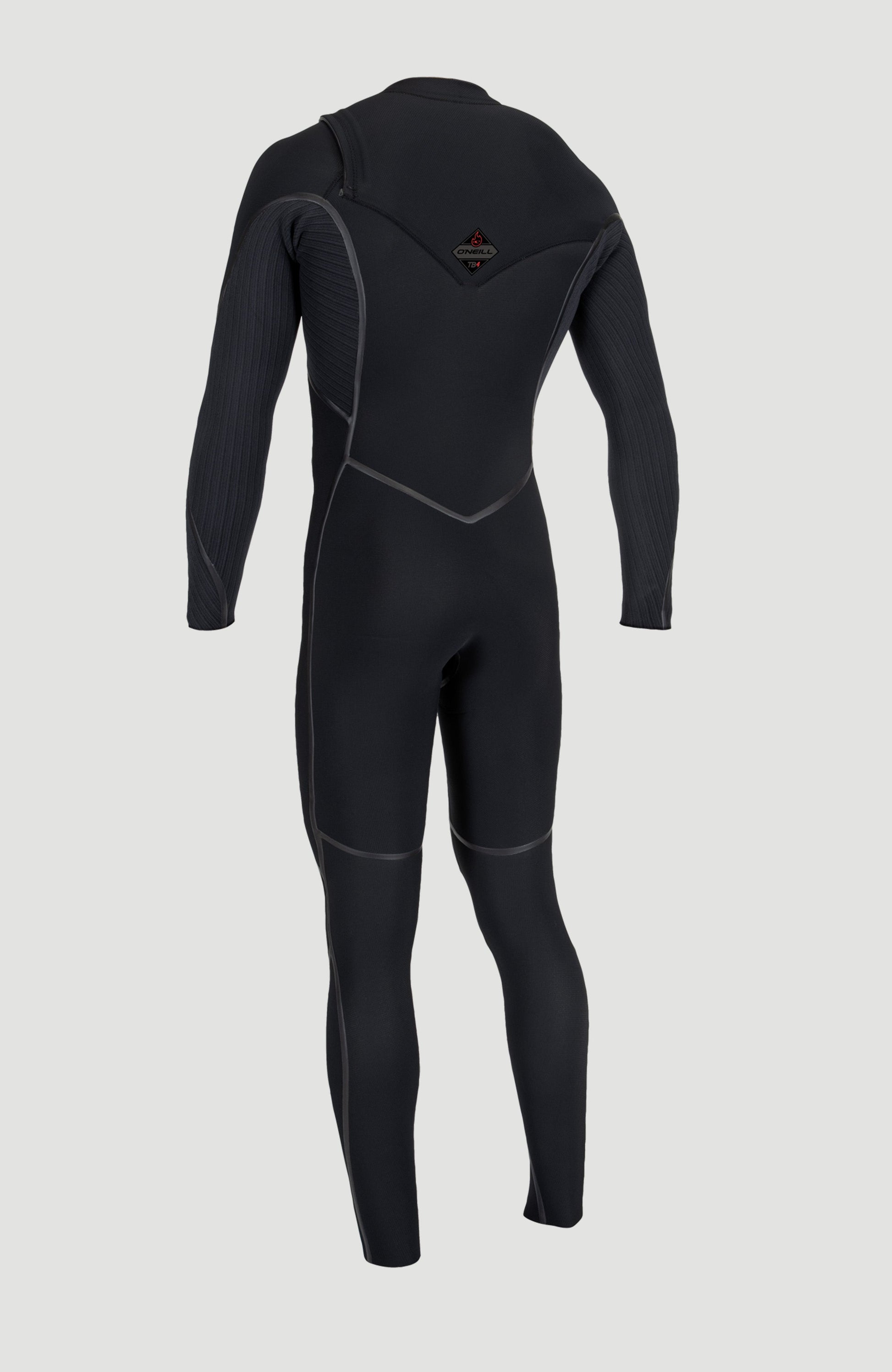 Hyperfreak Fire 4/3mm+ Chest Zip Full Wetsuit Men|Wetsuits BLACK/BLACK