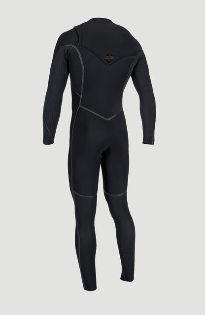 Hyperfreak Fire 4/3mm+ Chest Zip Full Wetsuit Men|Wetsuits BLACK/BLACK