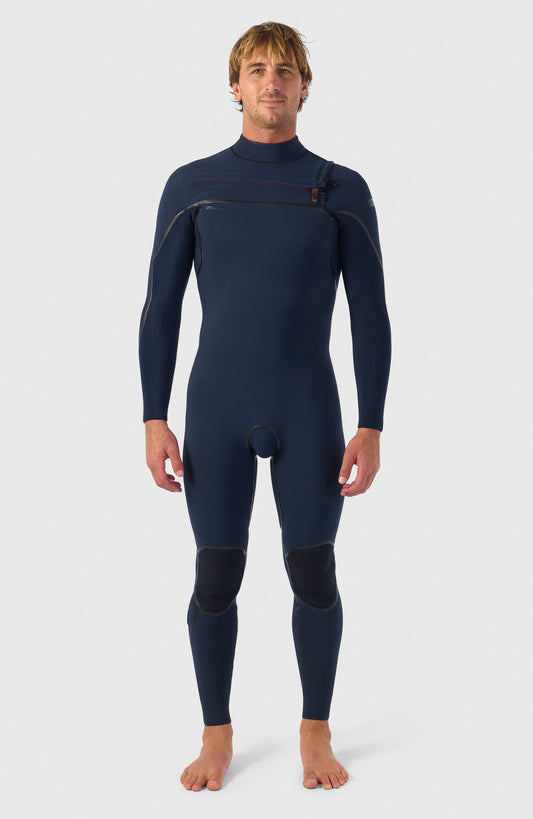 Hyperfreak Fire 5/4mm+ Chest Zip Full Wetsuit Men|Wetsuits BLACK/BLACK