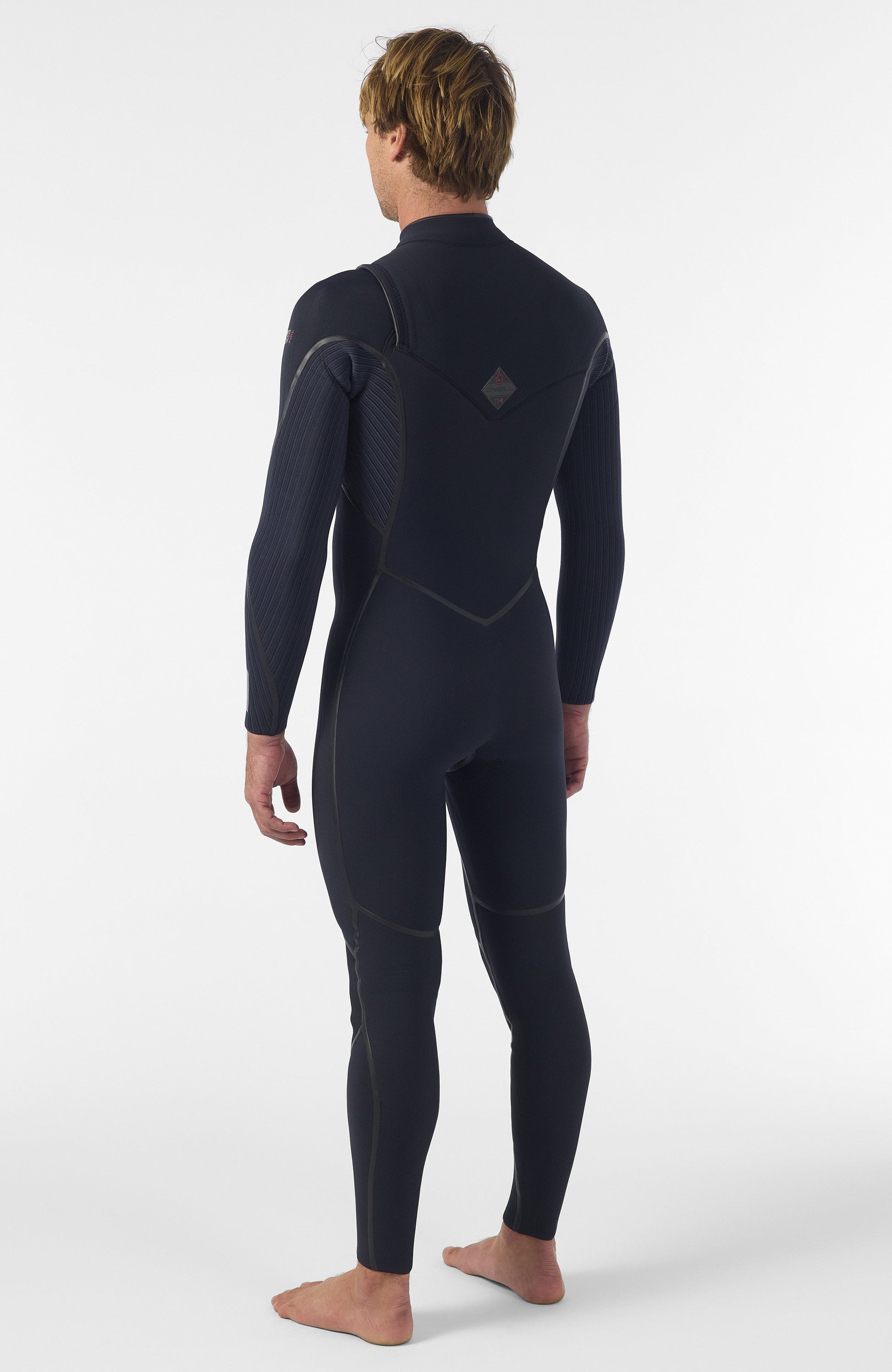 Hyperfreak Fire 5/4mm+ Chest Zip Full Wetsuit Men|Wetsuits BLACK/BLACK