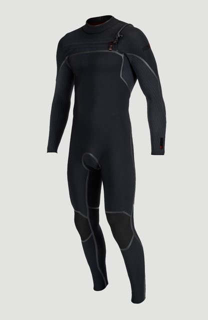 Hyperfreak Fire 5/4mm+ Chest Zip Full Wetsuit Men|Wetsuits BLACK/BLACK