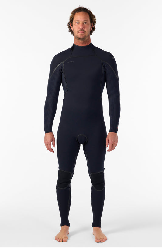 Hyperfreak Fire 4/3mm+ Back Zip Full Wetsuit Men|Wetsuits BLACK/BLACK