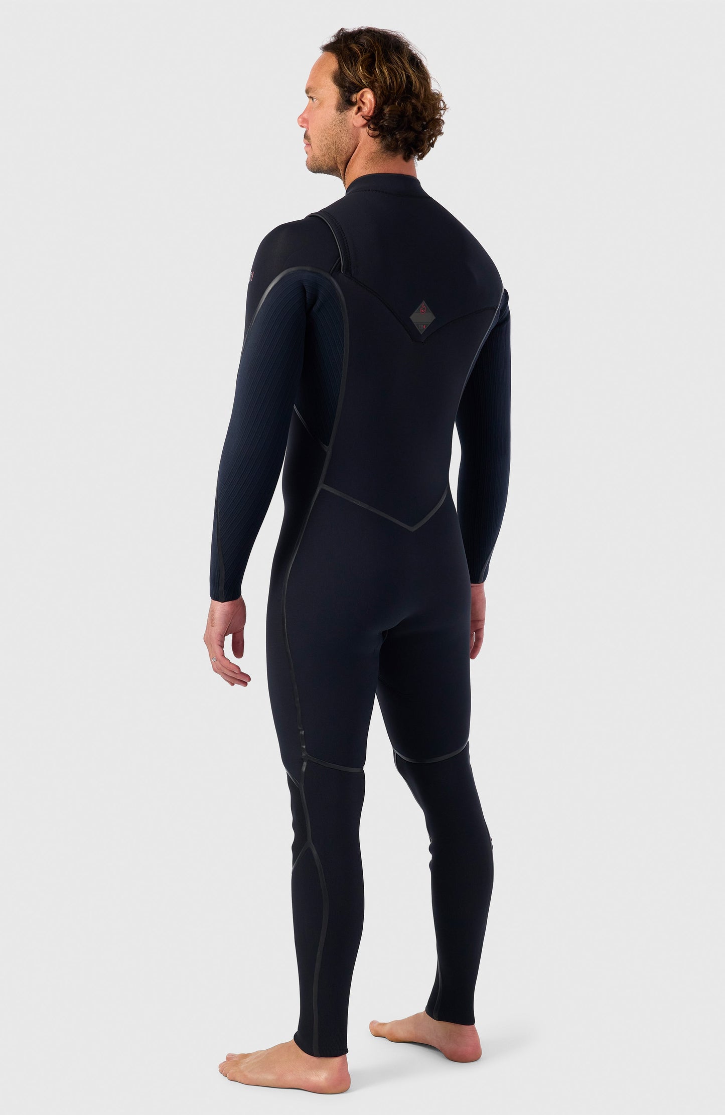 Hyperfreak Fire 3/2mm+ Chest Zip Full Wetsuit Men|Wetsuits BLACK/BLACK