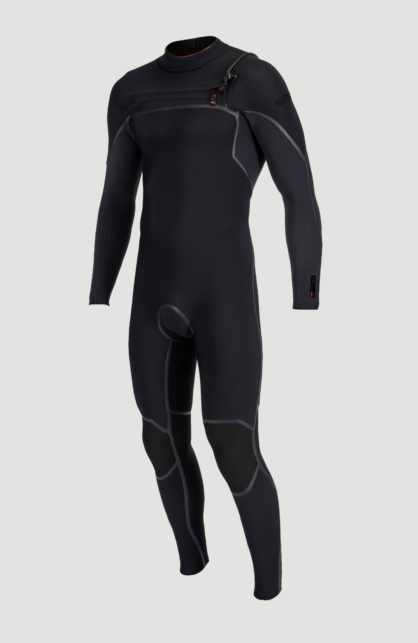 Hyperfreak Fire 3/2mm+ Chest Zip Full Wetsuit Men|Wetsuits BLACK/BLACK
