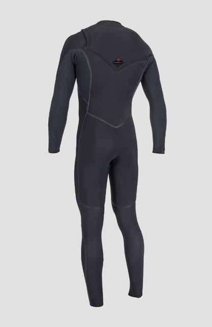 Hyperfreak Fire 5/4mm Chest Zip Full Wetsuit Men|Wetsuits BLACK/BLACK