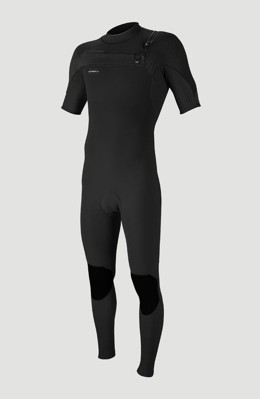 Hyperfreak 2mm Chest Zip Shortsleeve Full Wetsuit Men BLACK/BLACK
