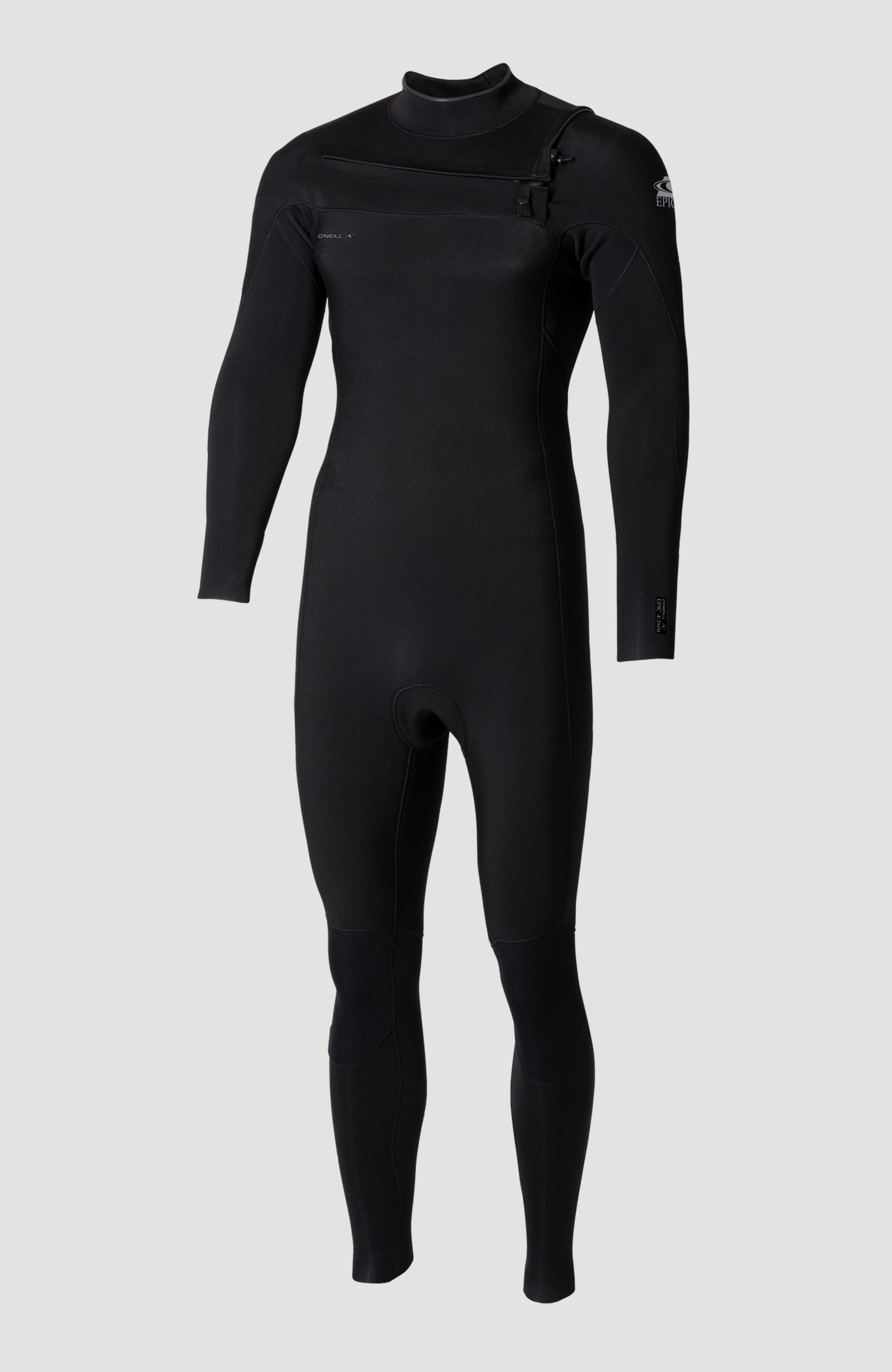 Epic 4/3mm Chest Zip Full Wetsuit Men A05 BLK/BLK/BLK