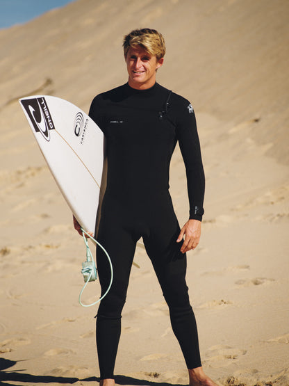 Epic 4/3mm Chest Zip Full Wetsuit Men A05 BLK/BLK/BLK