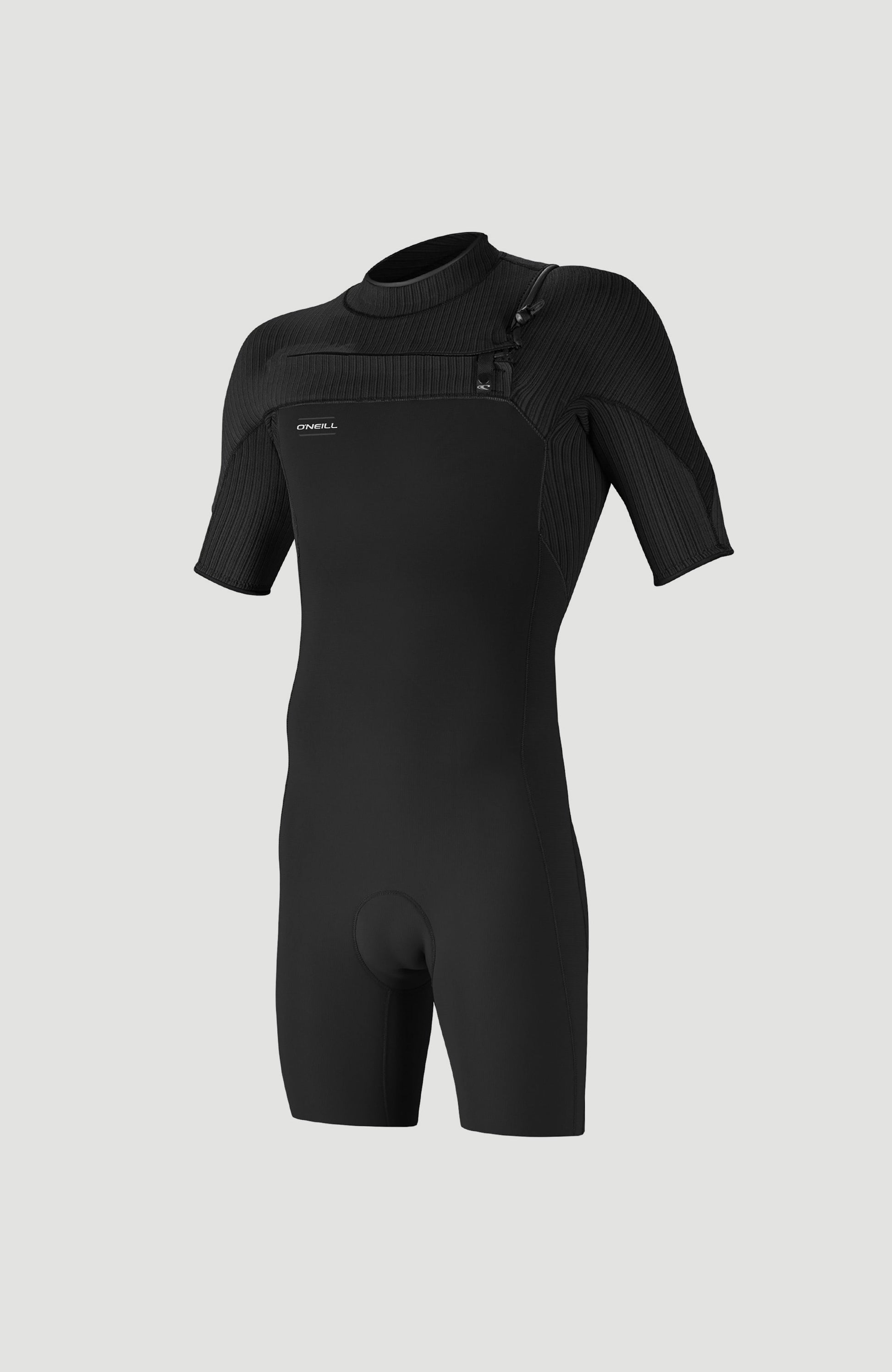 Hyperfreak 2mm Chest Zip Shortsleeve Spring Wetsuit Men|Wetsuits BLACK/BLACK
