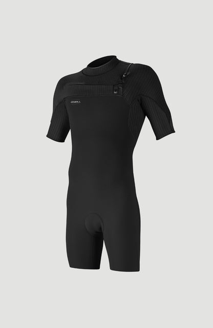 Hyperfreak 2mm Chest Zip Shortsleeve Spring Wetsuit Men|Wetsuits BLACK/BLACK