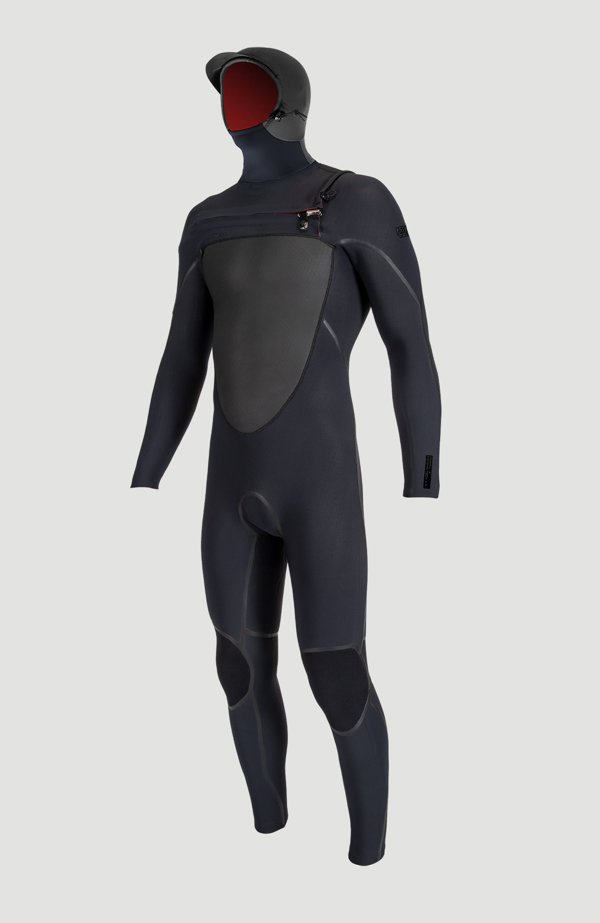 Psycho Tech 6/4mm Chest Zip Full Wetsuit with Hood Men|Wetsuits BLACK/BLACK