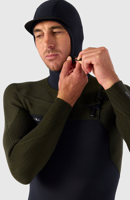 O'Neill Men Hyperfreak 5/4mm Chest Zip Full Wetsuit with Hood Men – O'Neill Men|Wetsuits BLACK/BLACK