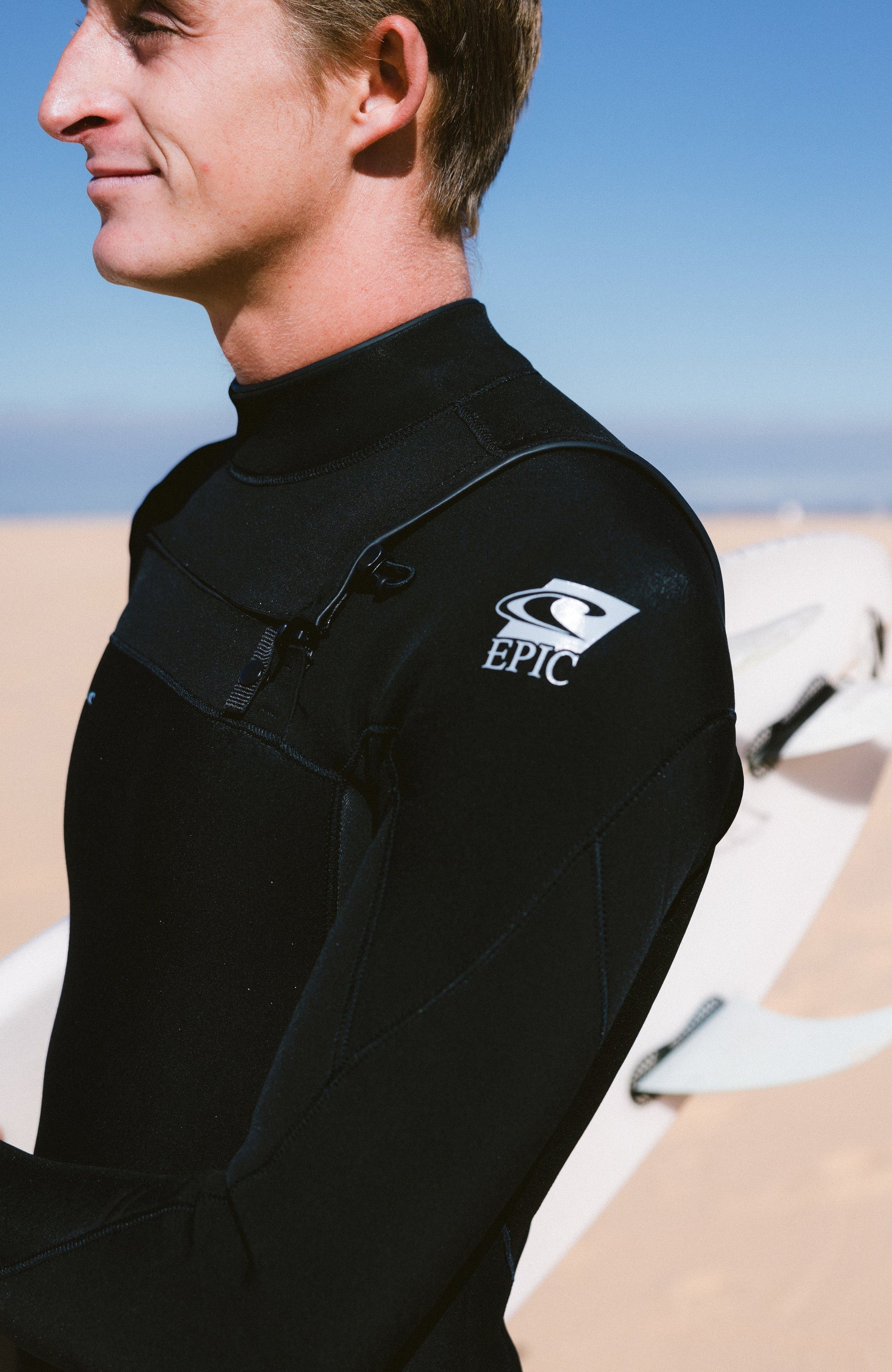 Epic 5/4mm Chest Zip Full Wetsuit Men A05 BLK/BLK/BLK