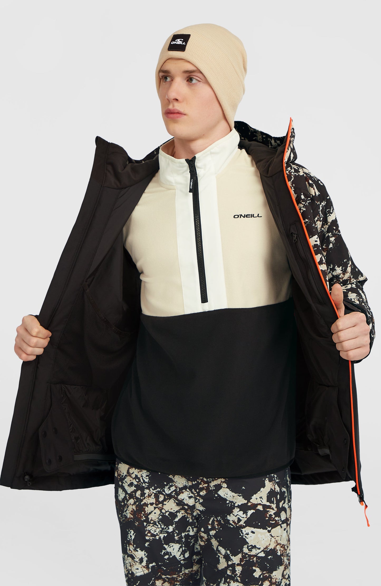 FWC'Cruz Block Snow Jacket Men Black/Beige Quarry