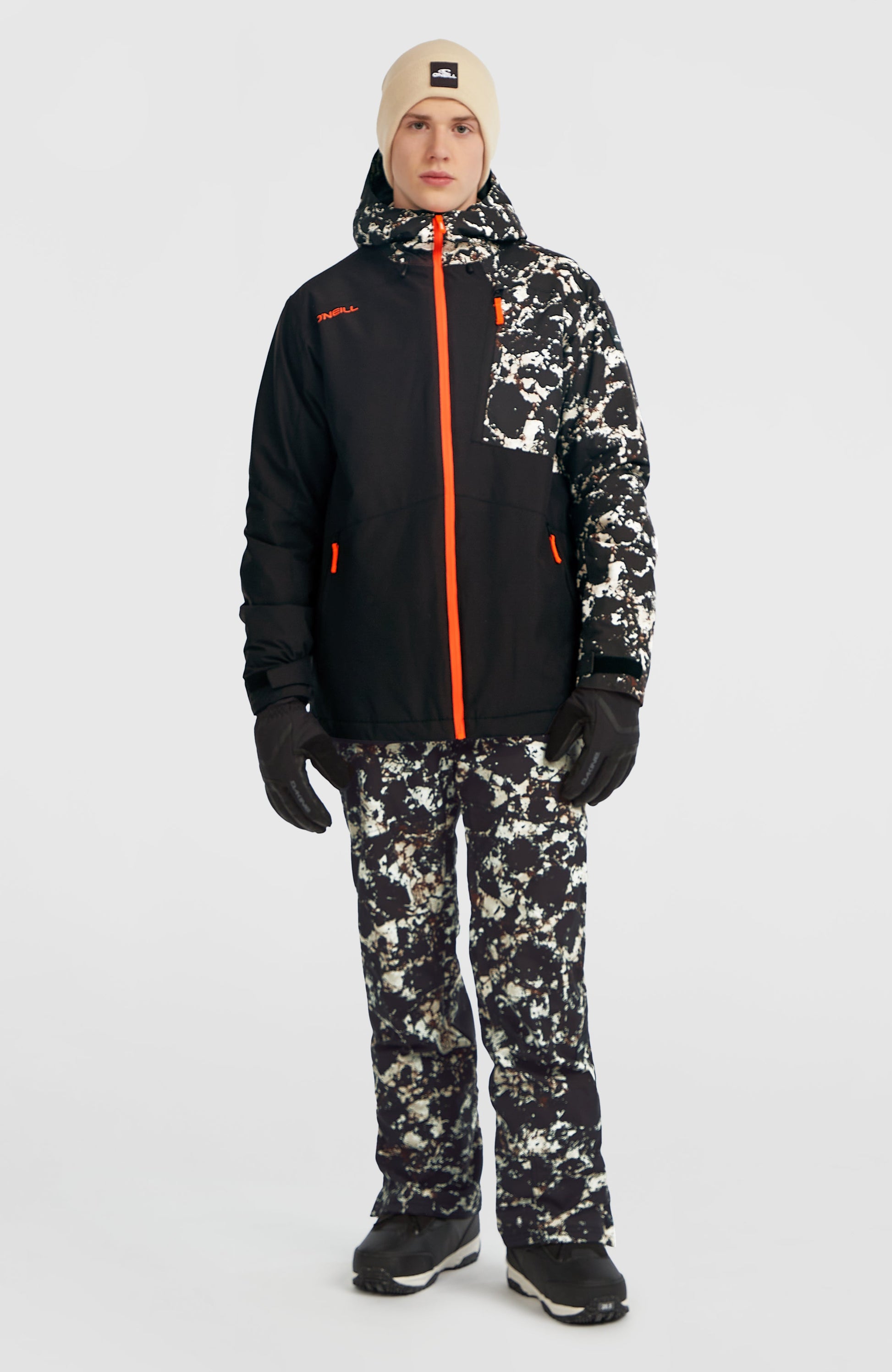 FWC'Cruz Block Snow Jacket Men Black/Beige Quarry