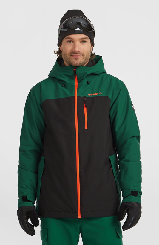 FWC'Cruz Duo Snow Jacket Men Emerald Envy Colour Block