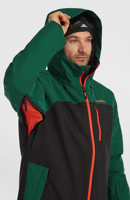 FWC'Cruz Duo Snow Jacket Men Emerald Envy Colour Block