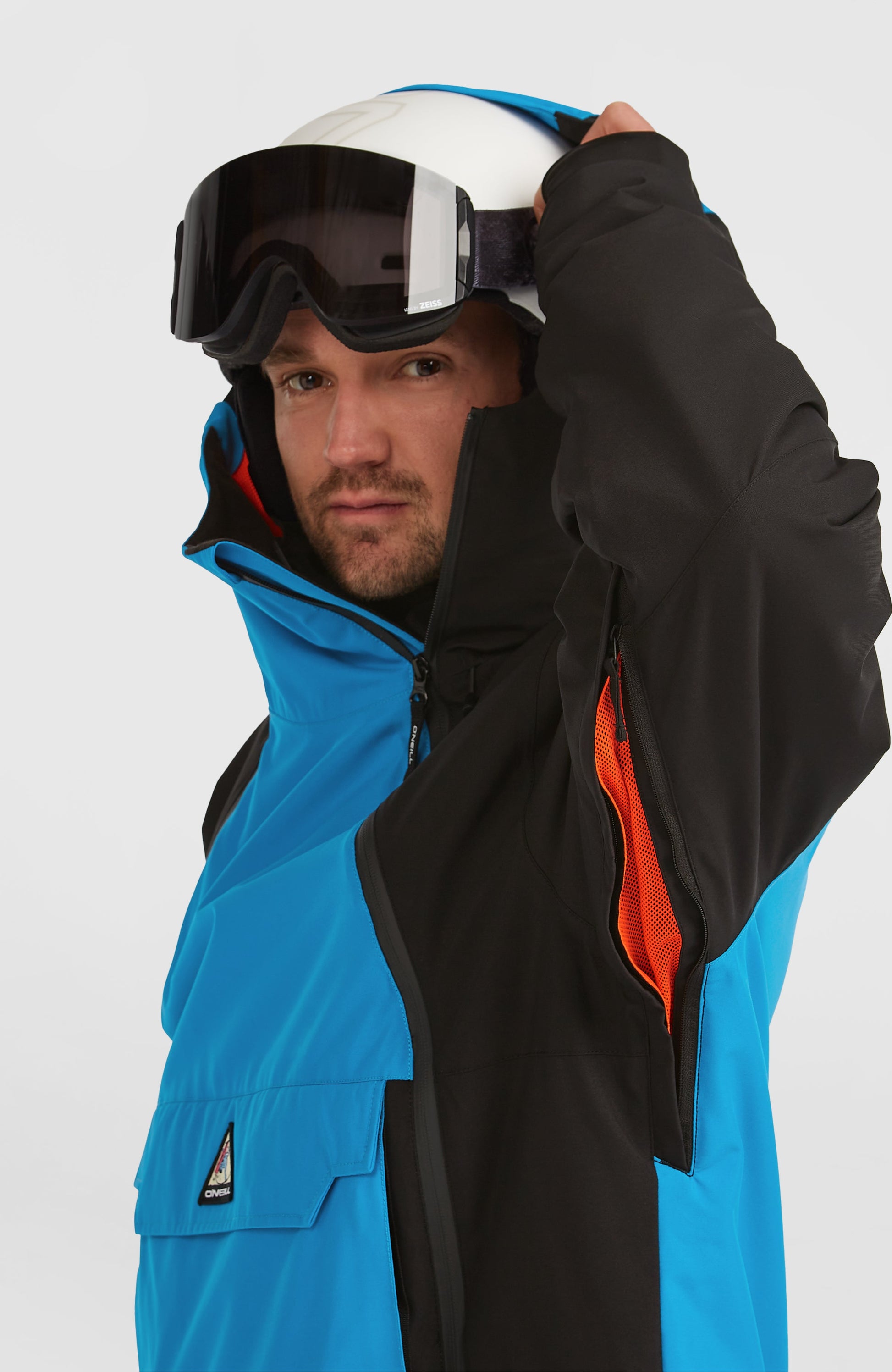 FWC'Play Asymmetric Snow Jacket Men Ocean Melody Colour Block