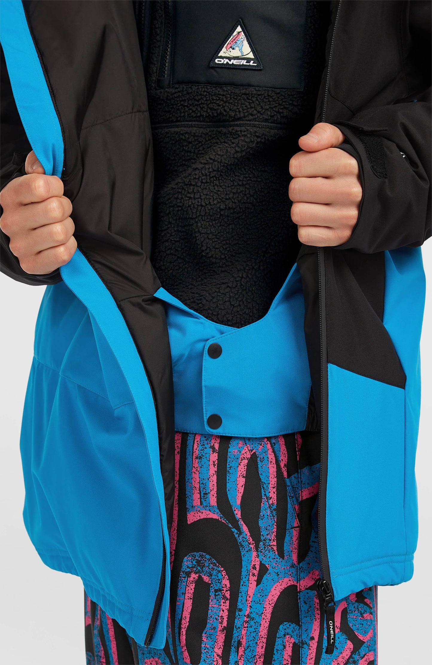 FWC'Play Asymmetric Snow Jacket Men Ocean Melody Colour Block