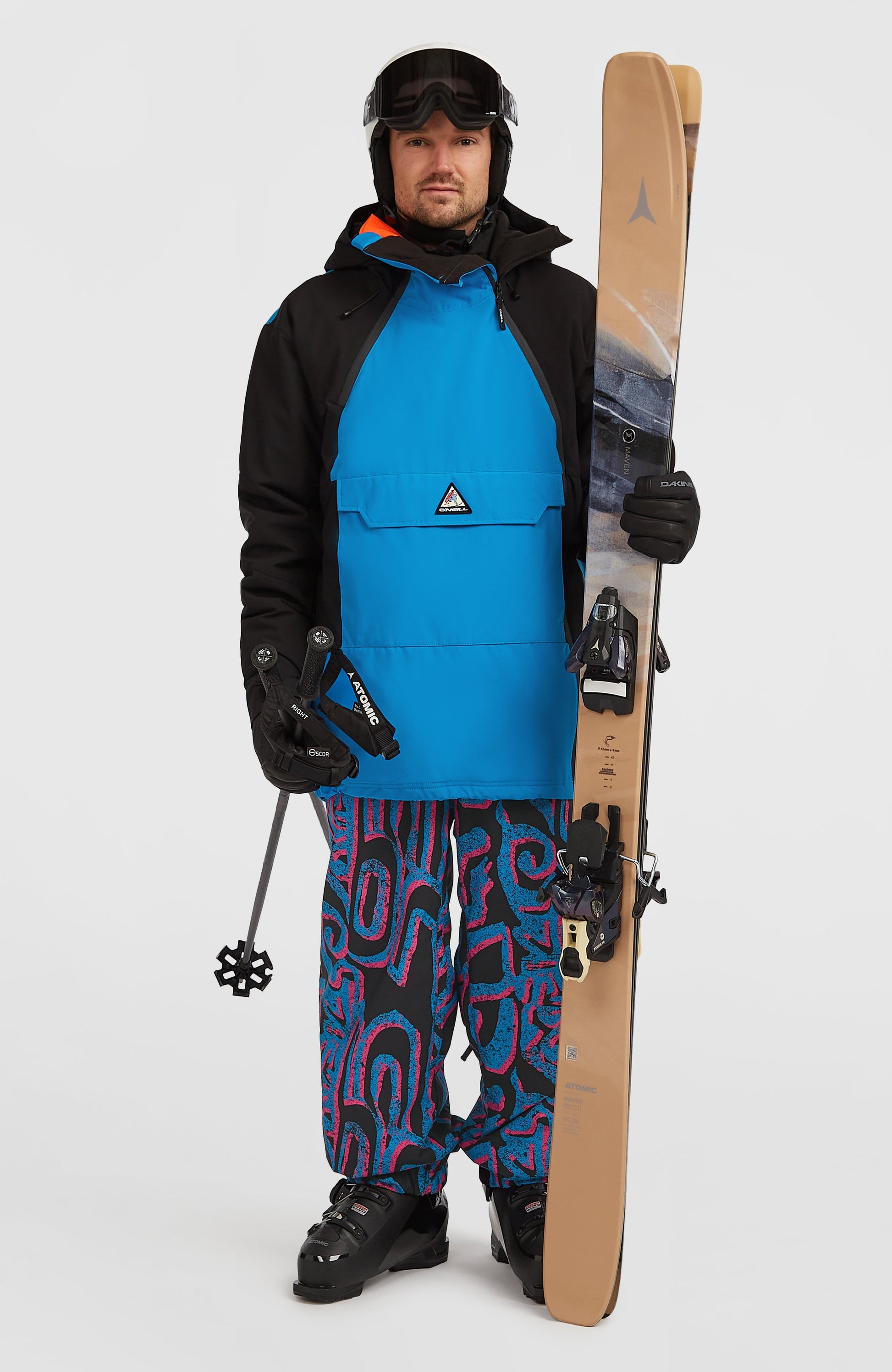 FWC'Play Asymmetric Snow Jacket Men Ocean Melody Colour Block