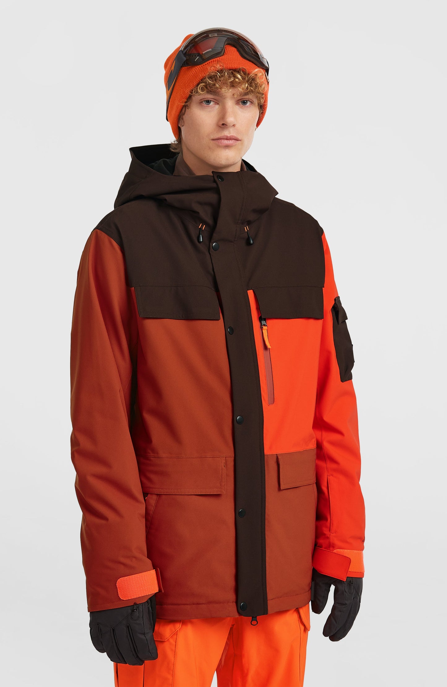 FWC'Peak Pro Snow Jacket Men Bonfire Colour Block