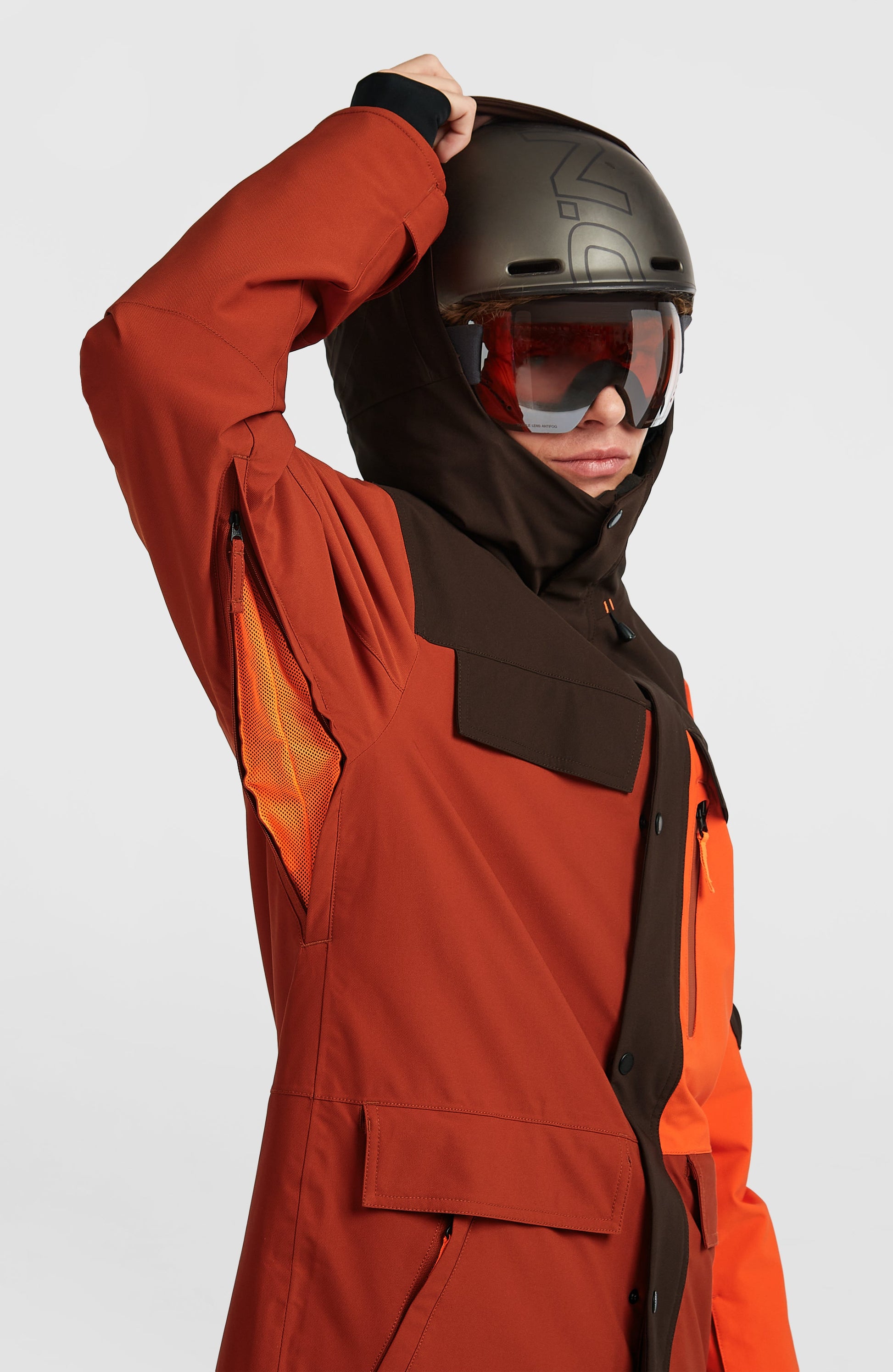 FWC'Peak Pro Snow Jacket Men Bonfire Colour Block