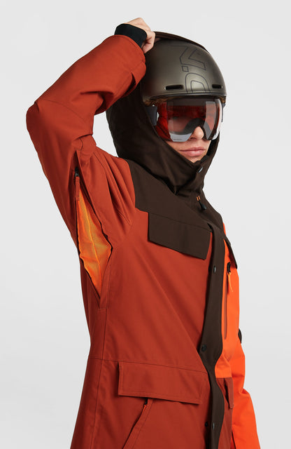FWC'Peak Pro Snow Jacket Men Bonfire Colour Block