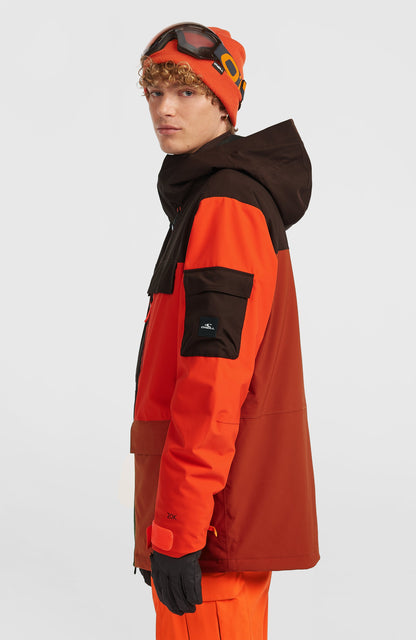 FWC'Peak Pro Snow Jacket Men Bonfire Colour Block