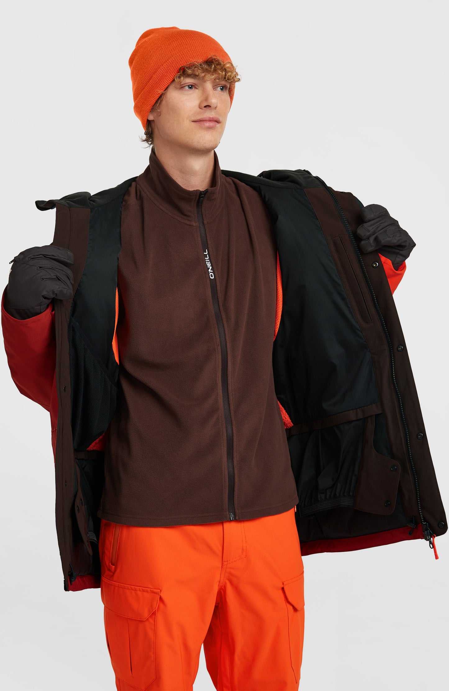 FWC'Peak Pro Snow Jacket Men Bonfire Colour Block