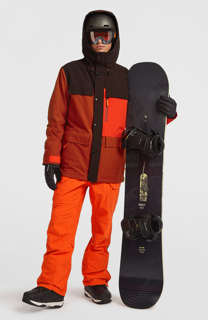 FWC'Peak Pro Snow Jacket Men Bonfire Colour Block