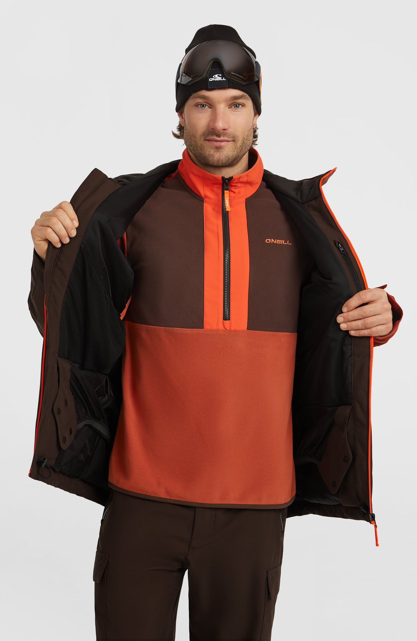 FWC'Cruz Block Snow Jacket Men Coffee Bean Colour Block
