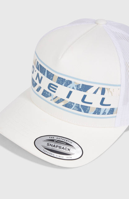 Flower Trucker Cap Men Snow White