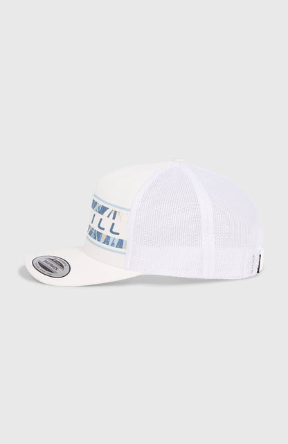 Flower Trucker Cap Men Snow White