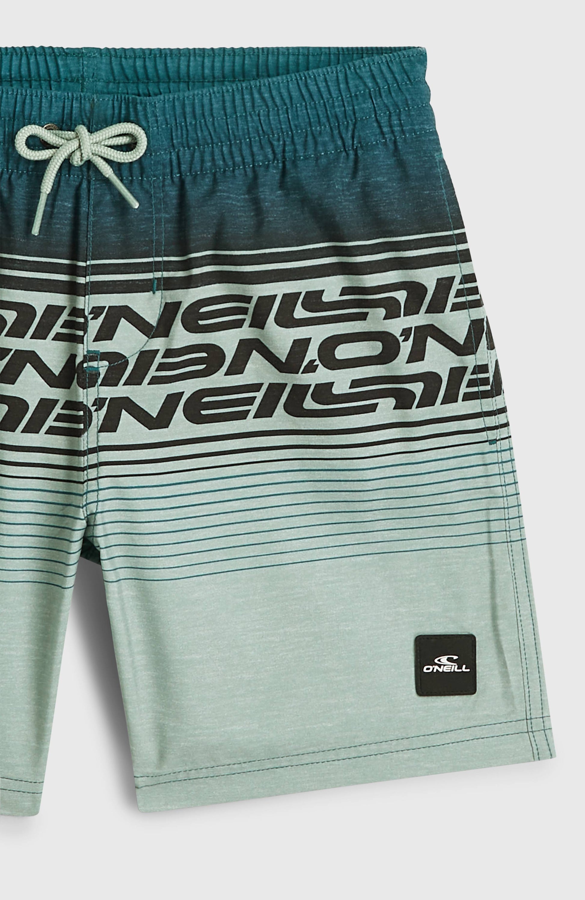 O'Neill Logo Stripe Swimshorts Kids Boys Green Heritage O'Neill